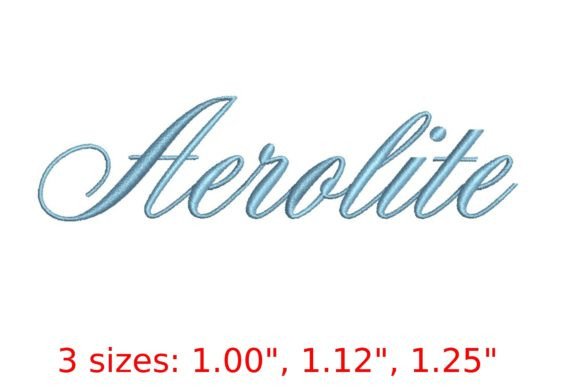 Aerolite Embroidery Font