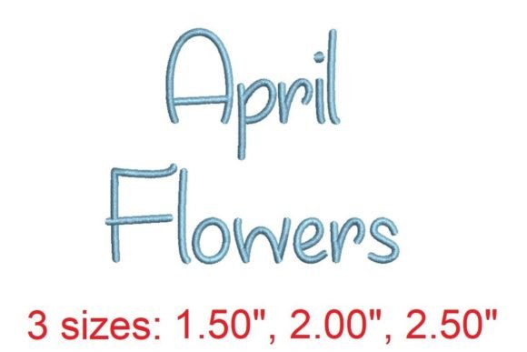 April Flowers Embroidery Font