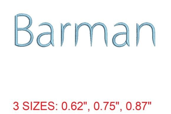 Barman Embroidery Font