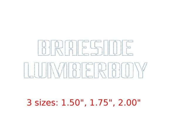 Braeside Lumberboy Bean Stitch Outline