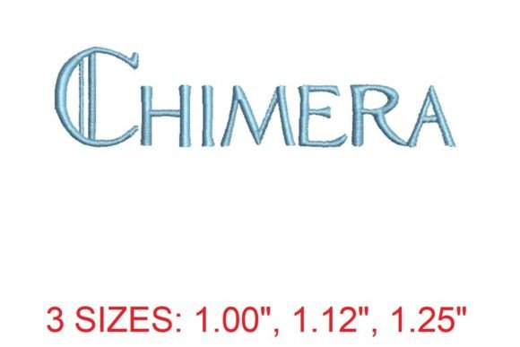 Chimera Embroidery Font