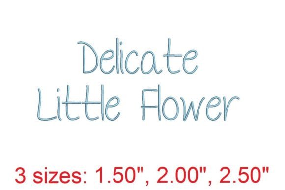 Delicate Little Flower Embroidery Font