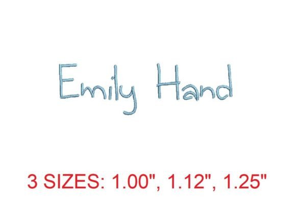 Emily Hand Embroidery Font