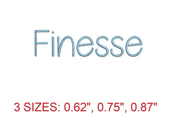 Finesse Embroidery Font