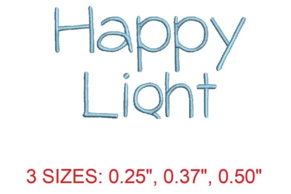 Happy Light Embroidery Font
