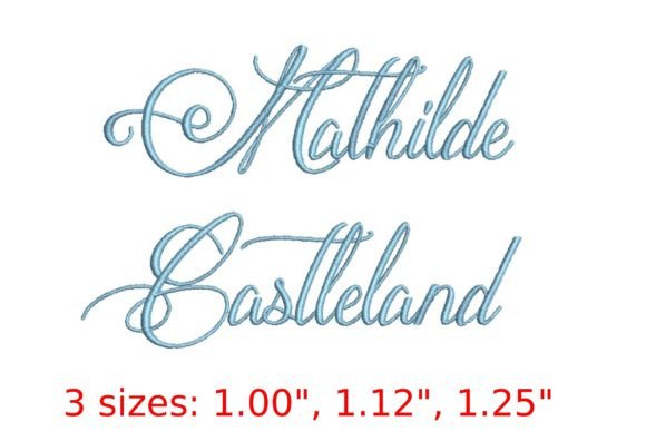 Mathilde Castleland Embroidery Font