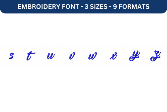 Midnight Bangkok Font Lower S to Z