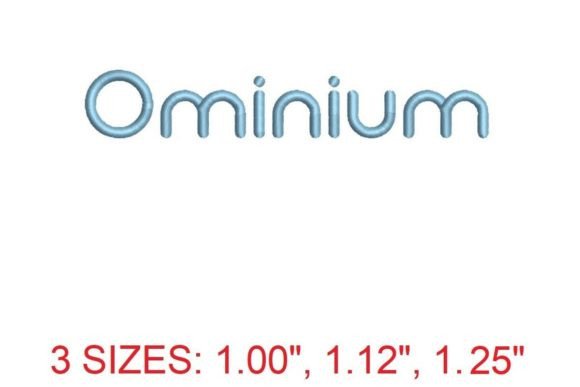 Ominium Embroidery Font