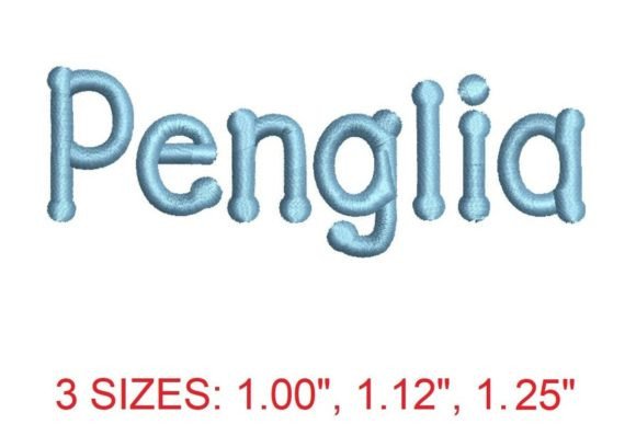 Penglia Embroidery Font: Elegant Seasonal Lettering
