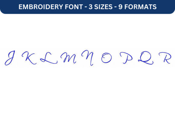 Scriptina Font Upper J to R