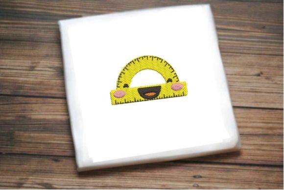Smiling Protractor: A Joyful Embroidery Touch for Meaningful Gifts