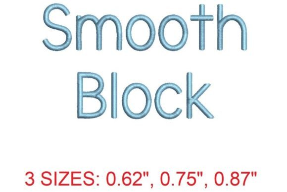 Smooth Block Embroidery Font