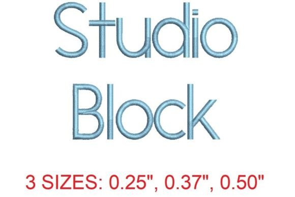 Studio Block Embroidery Font